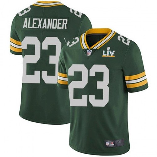 Men's Green Bay Packers #23 Jaire Alexander Green NFL 2021 Super Bowl LV Stitched Jersey